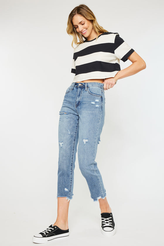 Michelle High Rise Slim Straight Jeans – Official Kancan USA