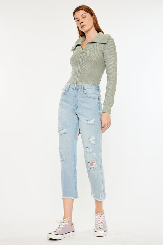 Sierra High Rise Straight Leg Jeans