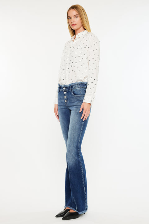 Veronica Mid Rise Wide Leg Jeans