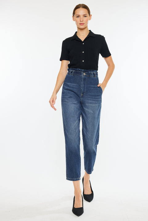 Dottie Ultra High Rise Paper Bag Slouch Fit Jeans