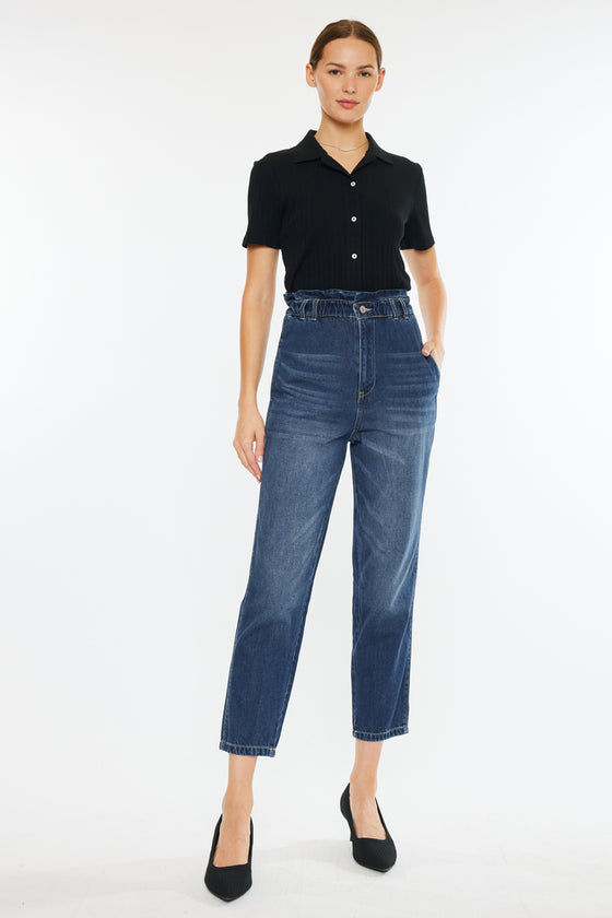 Dottie Ultra High Rise Paper Bag Slouch Fit Jeans