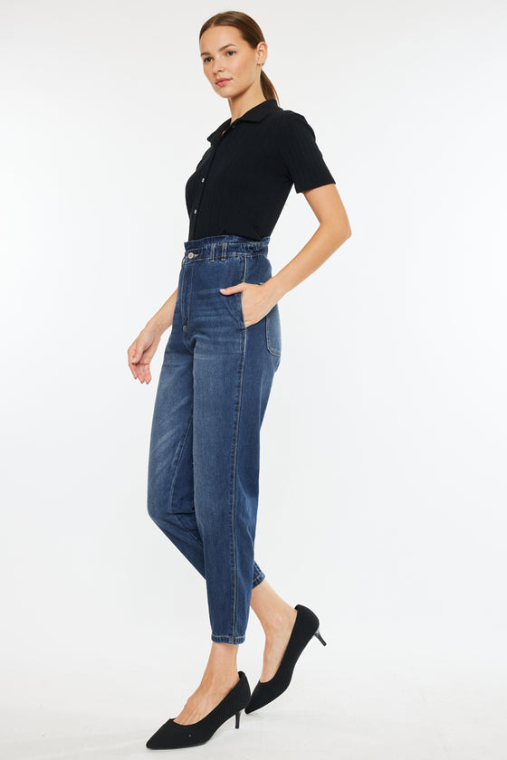 Dottie Ultra High Rise Paper Bag Slouch Fit Jeans