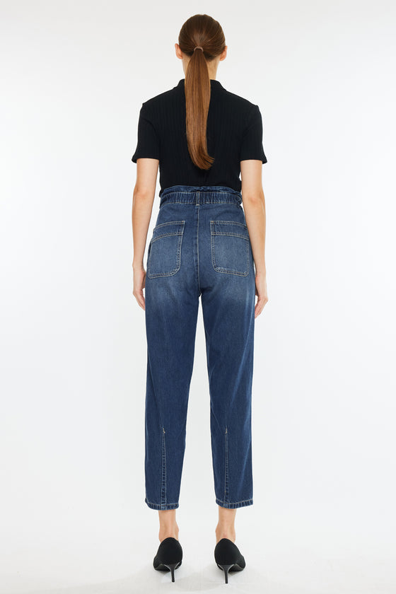 Dottie Ultra High Rise Paper Bag Slouch Fit Jeans