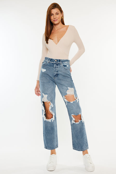 Sylvie Ultra High Rise 90's Boyfriend Jeans - Official Kancan USA