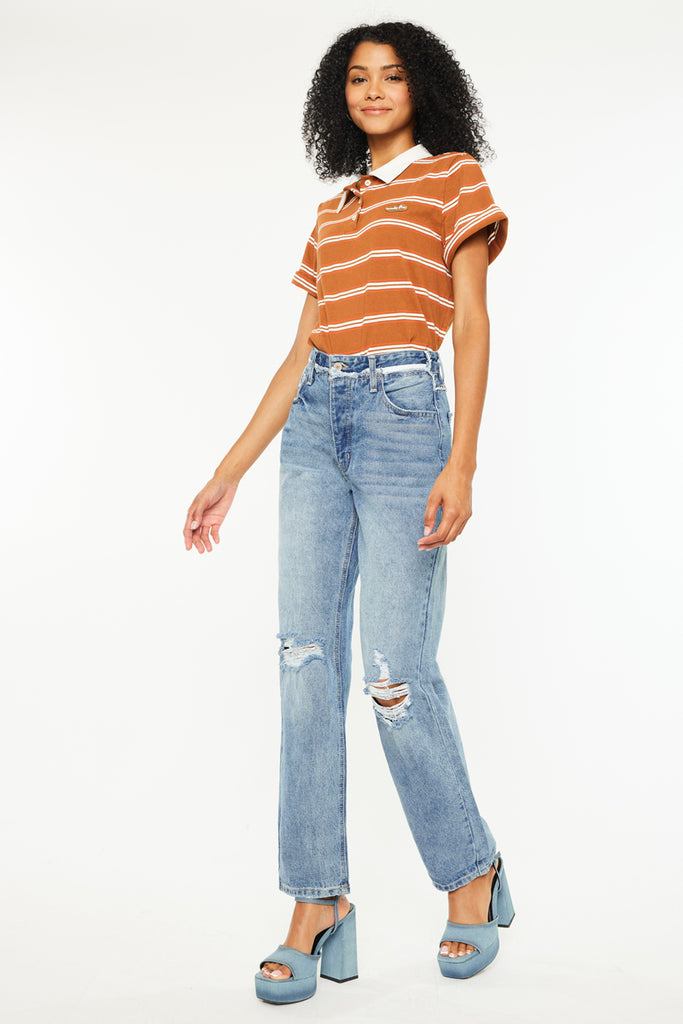 Laila High Rise 90's Straight Leg Jeans