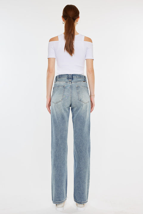 Karine Ultra High Rise 90's Straight Leg Jeans - Official Kancan USA