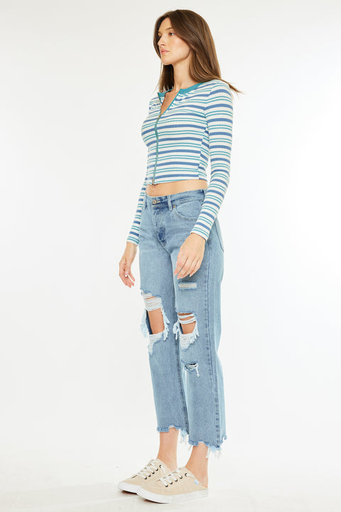 Rania High Rise Straight Leg Jeans