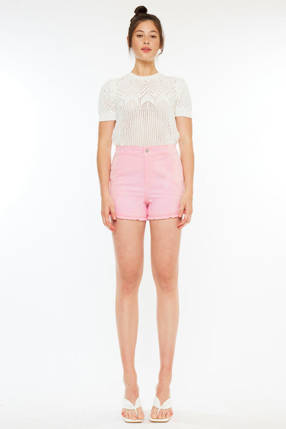 Reene High Rise Ruffle Hem Shorts - Official Kancan USA