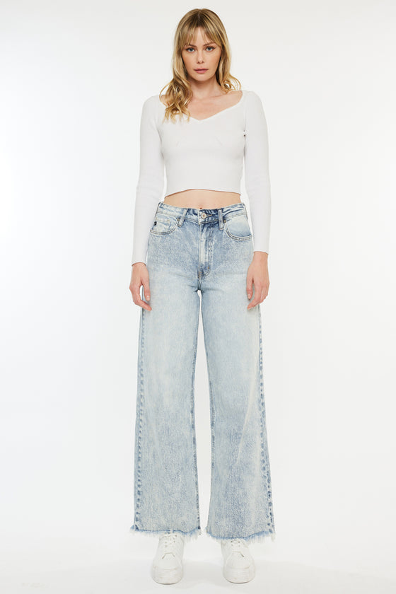 Colbie High Rise Wide Leg Jeans - Official Kancan USA