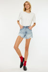 Sky High Rise Mom Shorts