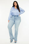 Doreen Mid Rise Y2K Bootcut Jeans (Plus Size)