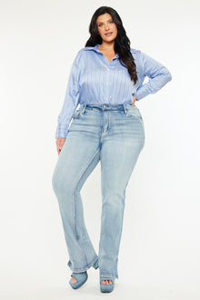  Doreen Mid Rise Y2K Bootcut Jeans (Plus Size)