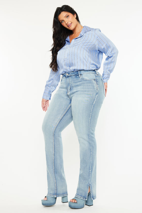 Doreen Mid Rise Y2K Bootcut Jeans (Plus Size)