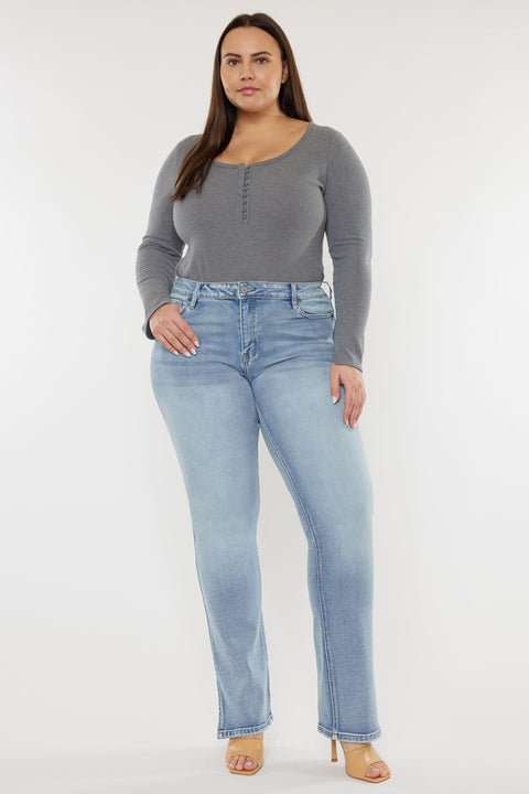 Doreen Mid Rise Y2K Bootcut Jeans (Plus Size) - Official Kancan USA