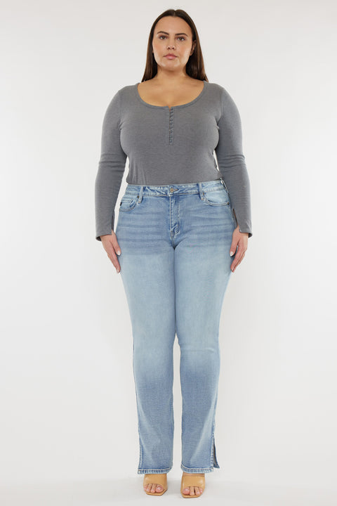 Doreen Mid Rise Y2K Bootcut Jeans (Plus Size) - Official Kancan USA