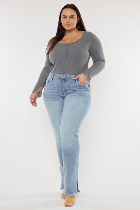 Doreen Mid Rise Y2K Bootcut Jeans (Plus Size) - Official Kancan USA