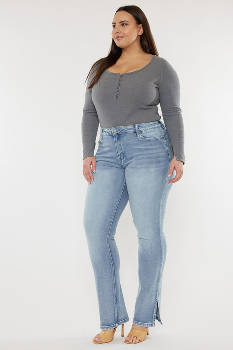 Doreen Mid Rise Y2K Bootcut Jeans (Plus Size) - Official Kancan USA