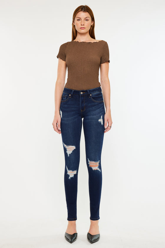 Saskia Mid Rise Super Skinny Jeans