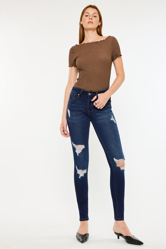 Saskia Mid Rise Super Skinny Jeans