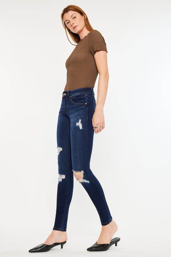 Saskia Mid Rise Super Skinny Jeans