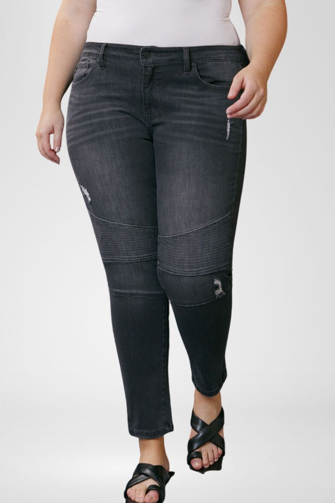 Wynne Low Rise Ankle Skinny Jeans- Plus - Official Kancan USA