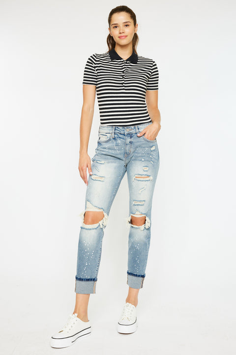 Shelly High Rise Boyfriend Jeans - Official Kancan USA