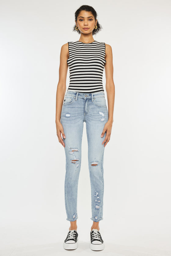 Kaleigh Mid Rise Ankle Skinny Jeans – Official Kancan USA