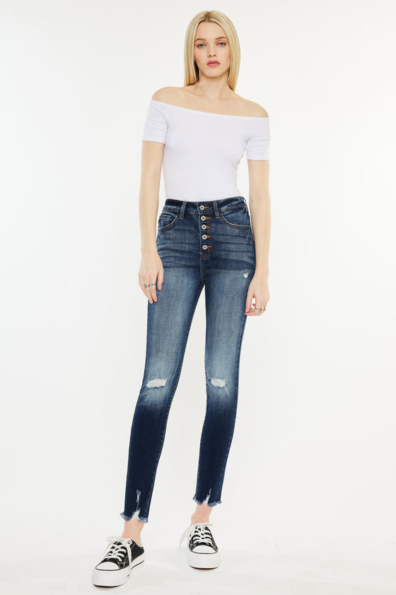 Karlee High Rise Ankle Skinny Jeans - Official Kancan USA