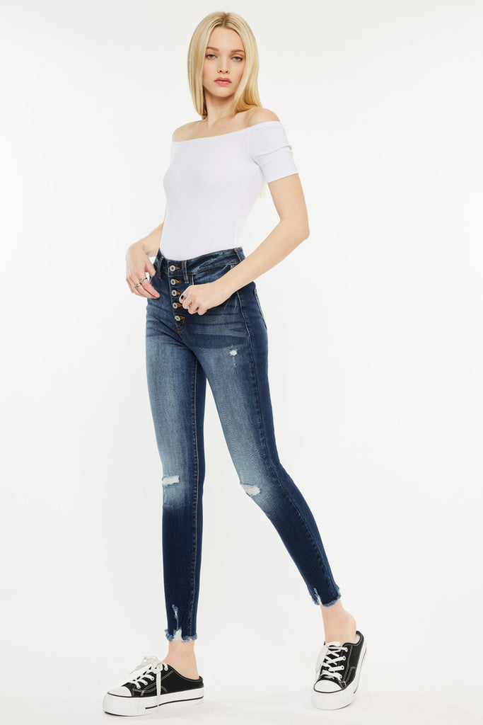 Karlee High Rise Ankle Skinny Jeans - Official Kancan USA