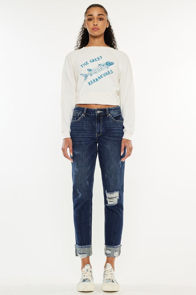 Bernice High Rise Boyfriend Jeans - Official Kancan USA