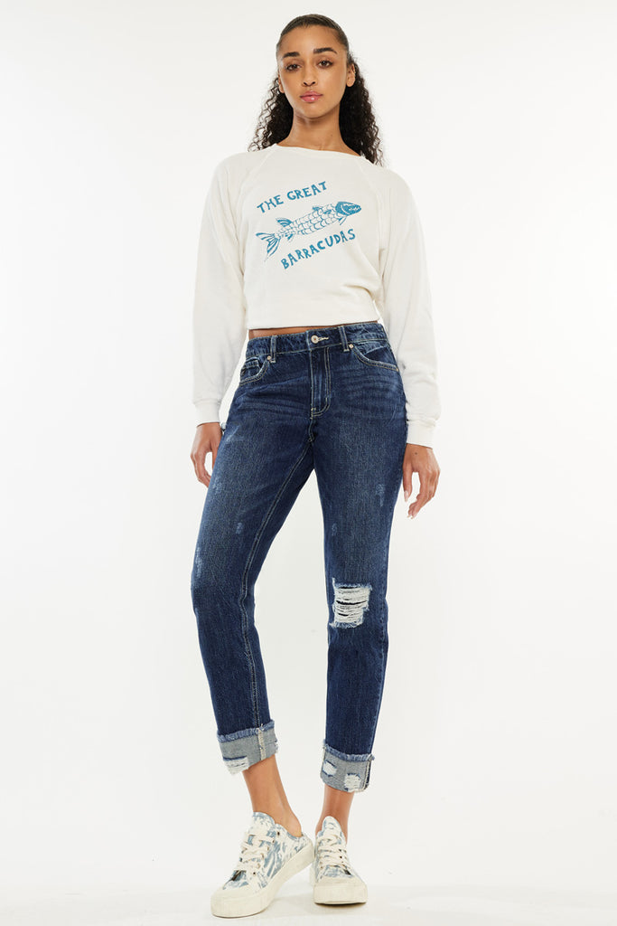 Bernice High Rise Boyfriend Jeans - Official Kancan USA