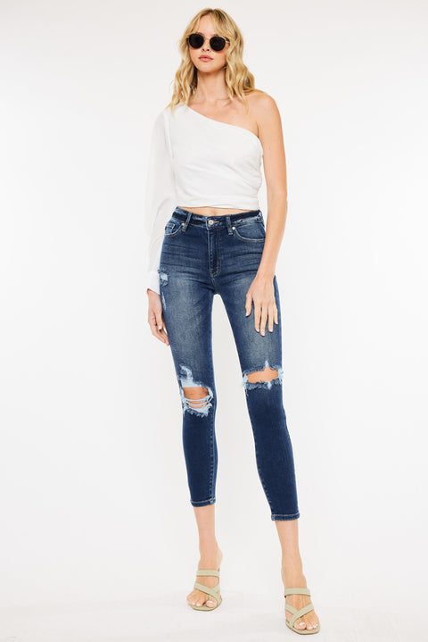 Serena High Rise Ankle Skinny Jeans - Official Kancan USA