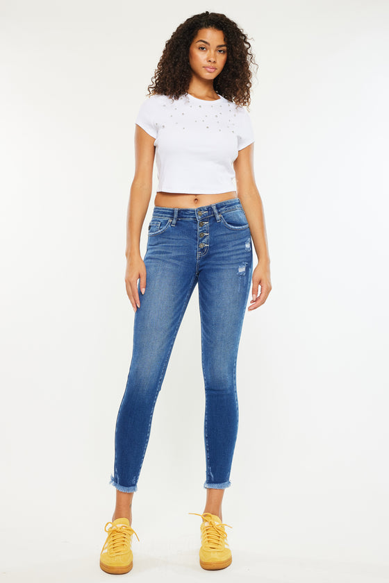 Kate Mid Rise Ankle Skinny Jeans