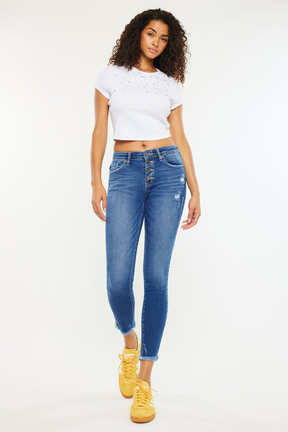 Kate Mid Rise Ankle Skinny Jeans