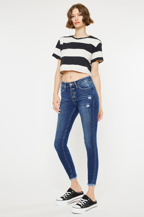 Kate Mid Rise Ankle Skinny Jeans - Official Kancan USA