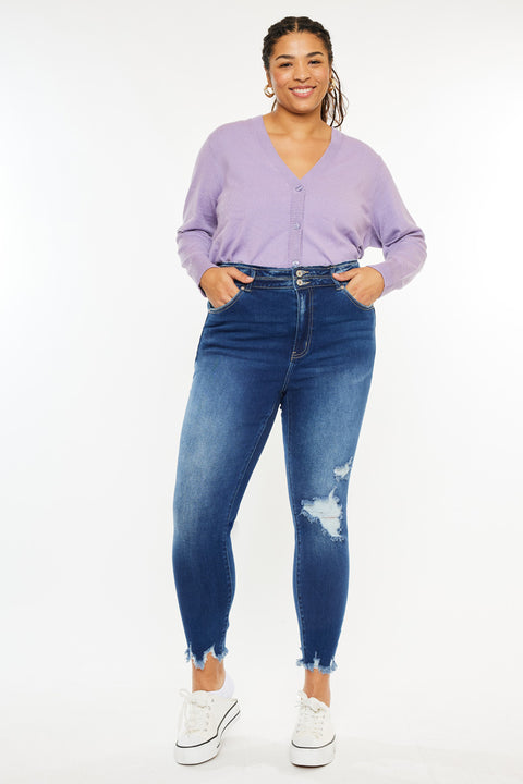 Haydee High Rise Ankle Skinny Jeans (Plus Size) - Official Kancan USA