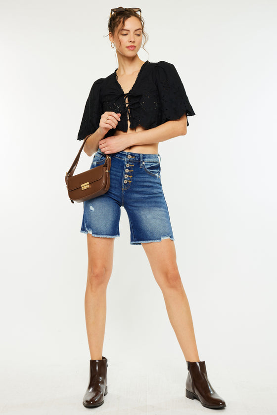 Sandy High Rise Bermuda Shorts