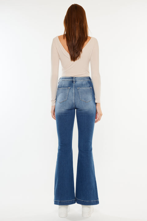 Dixie Ultra High Rise Flare Jeans (Petite) - Official Kancan USA