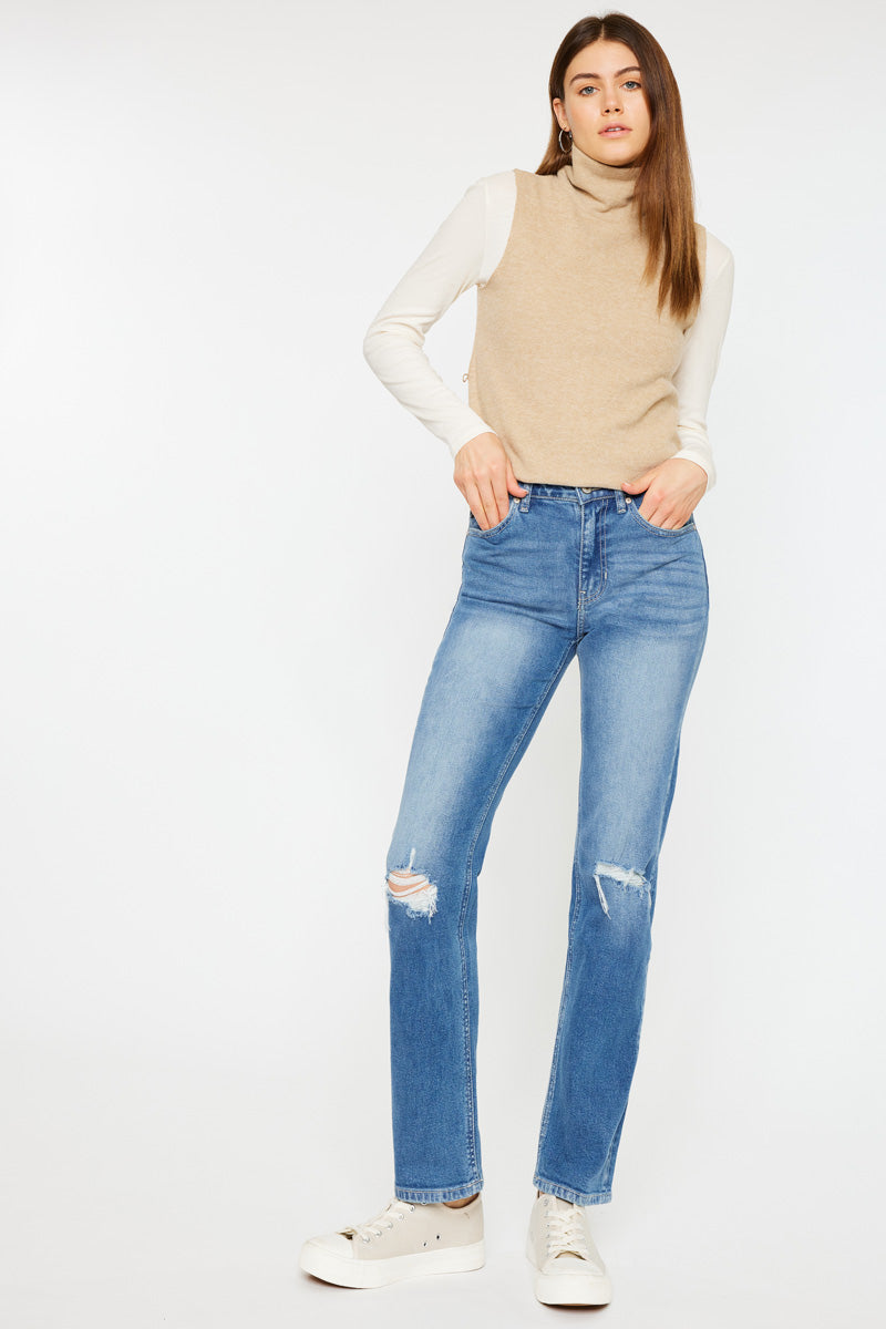 Sultana High Rise Slim Straight Leg Jeans – Official Kancan USA