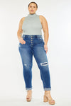 Klover  Mid Rise Slim Straight Leg Jeans (Plus Size)