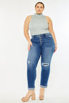 Klover  Mid Rise Slim Straight Leg Jeans (Plus Size)