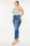 Klover  Mid Rise Slim Straight Leg Jeans (Plus Size)