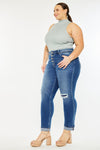 Klover  Mid Rise Slim Straight Leg Jeans (Plus Size)