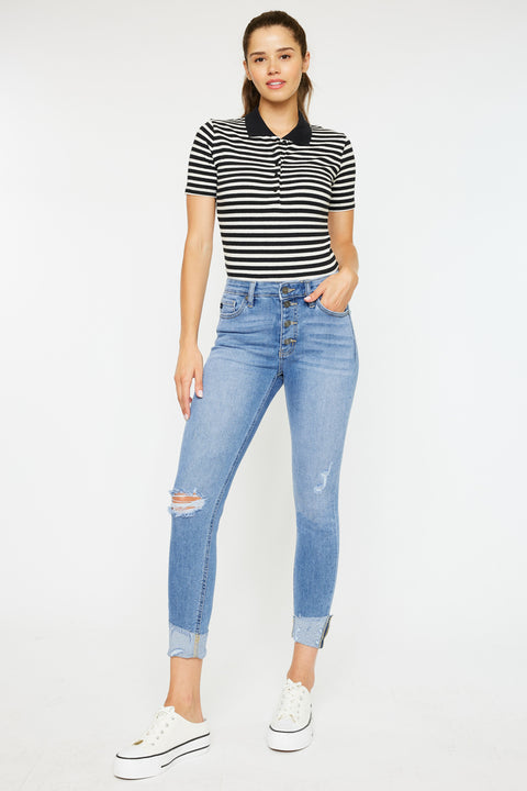 Irina High Rise Ankle Skinny - Official Kancan USA