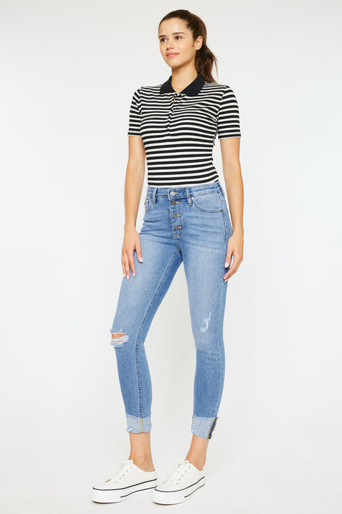 Irina High Rise Ankle Skinny - Official Kancan USA