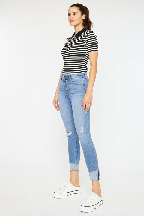 Irina High Rise Ankle Skinny - Official Kancan USA