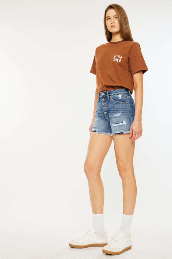 Krissy Ultra High Rise Mom Shorts