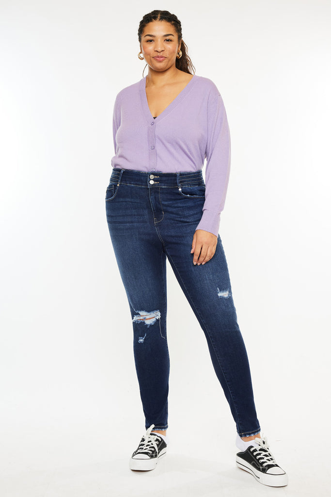 Taly High Rise Super Skinny Jeans (Plus Size) - Official Kancan USA