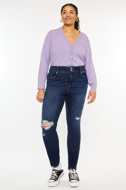 Taly High Rise Super Skinny Jeans (Plus Size) - Official Kancan USA