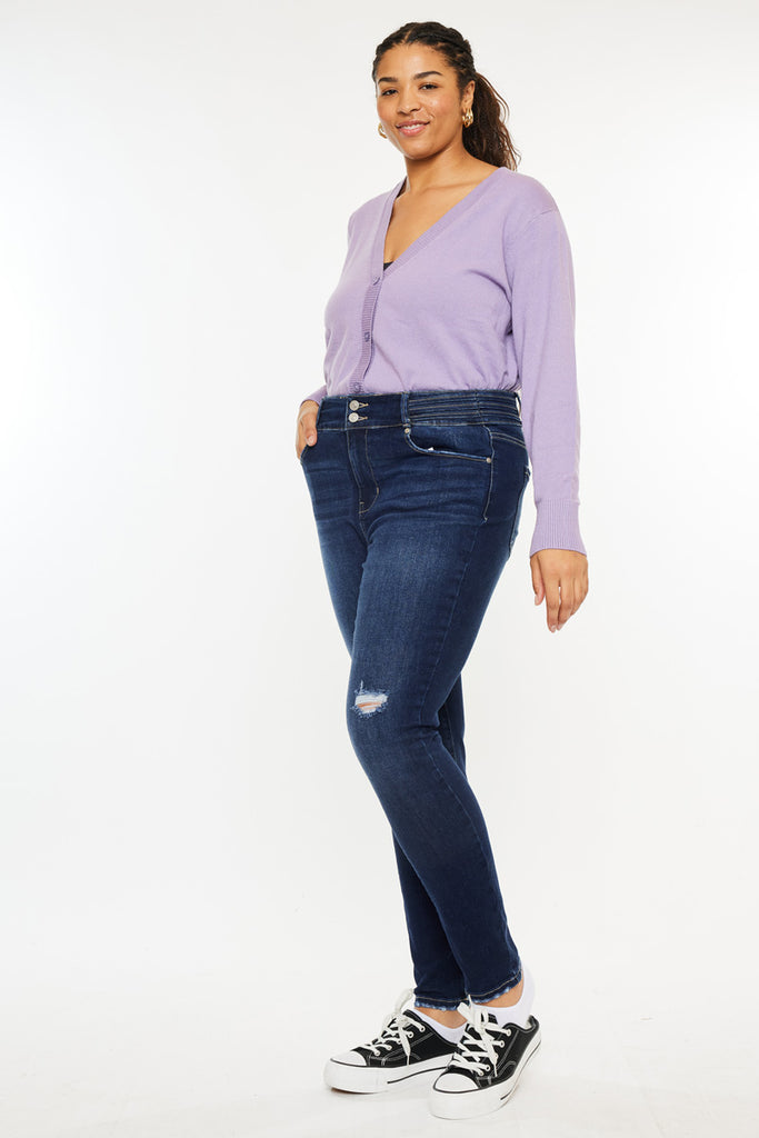 Taly High Rise Super Skinny Jeans (Plus Size) - Official Kancan USA